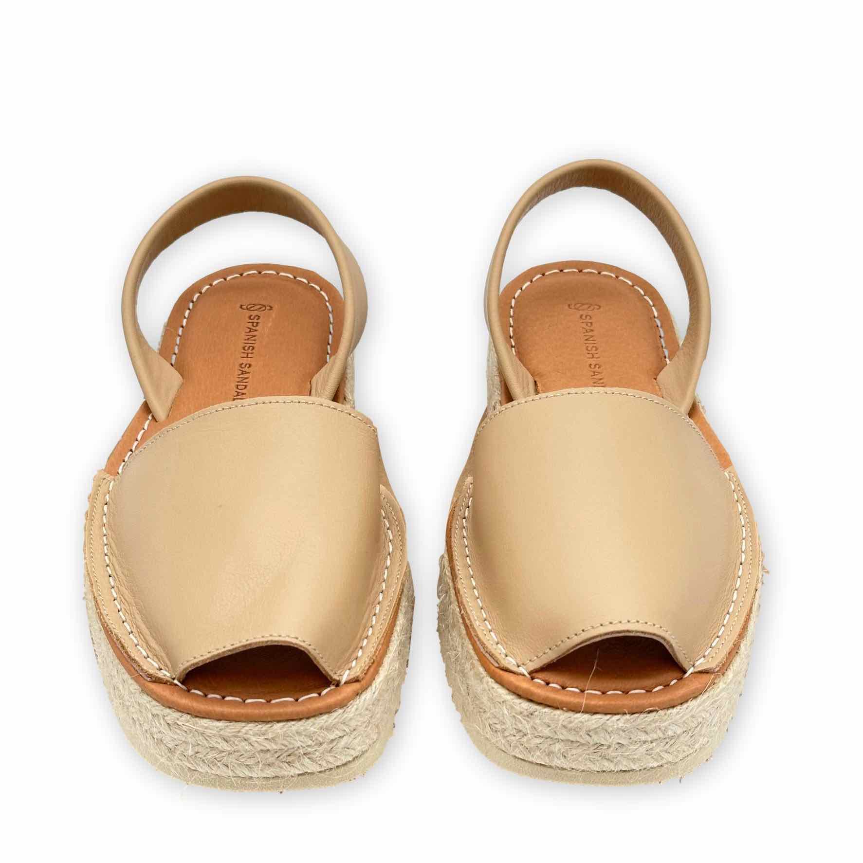 Irene Platform sandals in Dark Sand