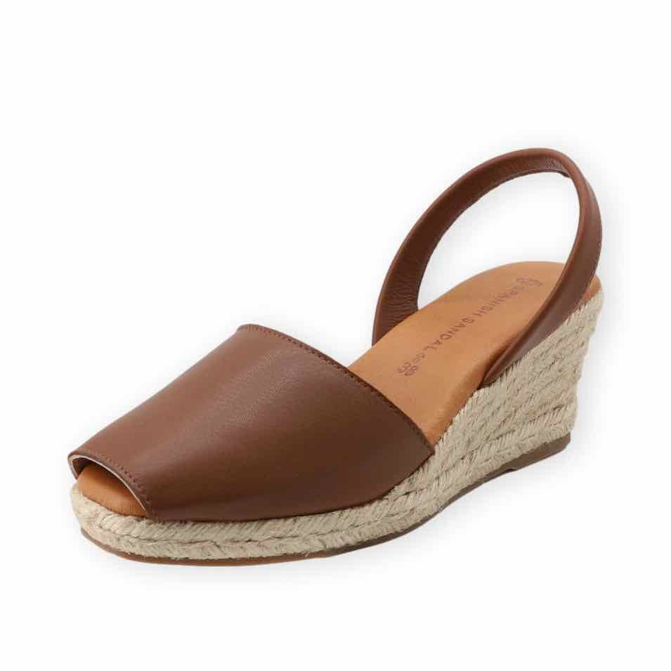 Caramel espadrille wedges