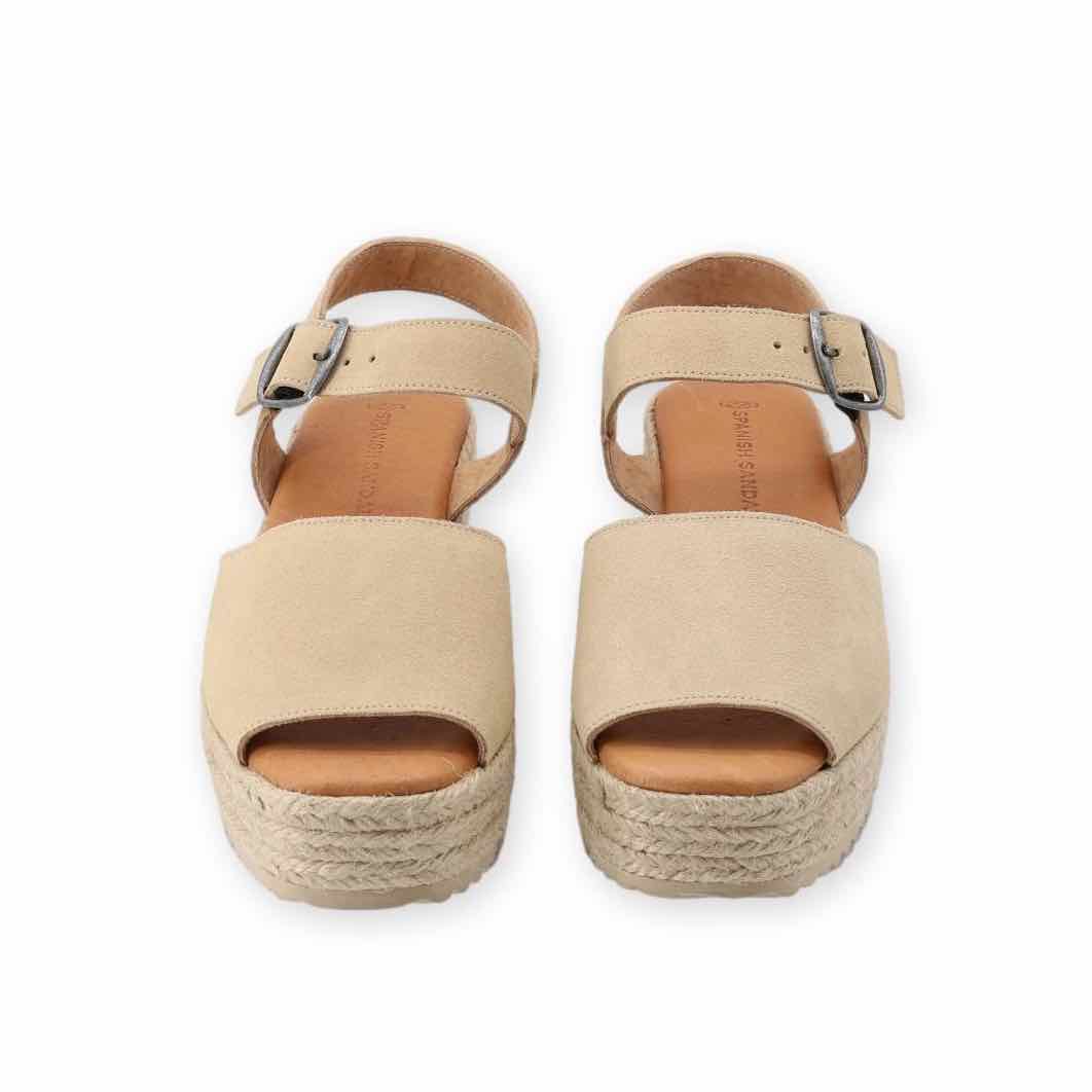 Sand platform sandals with strap