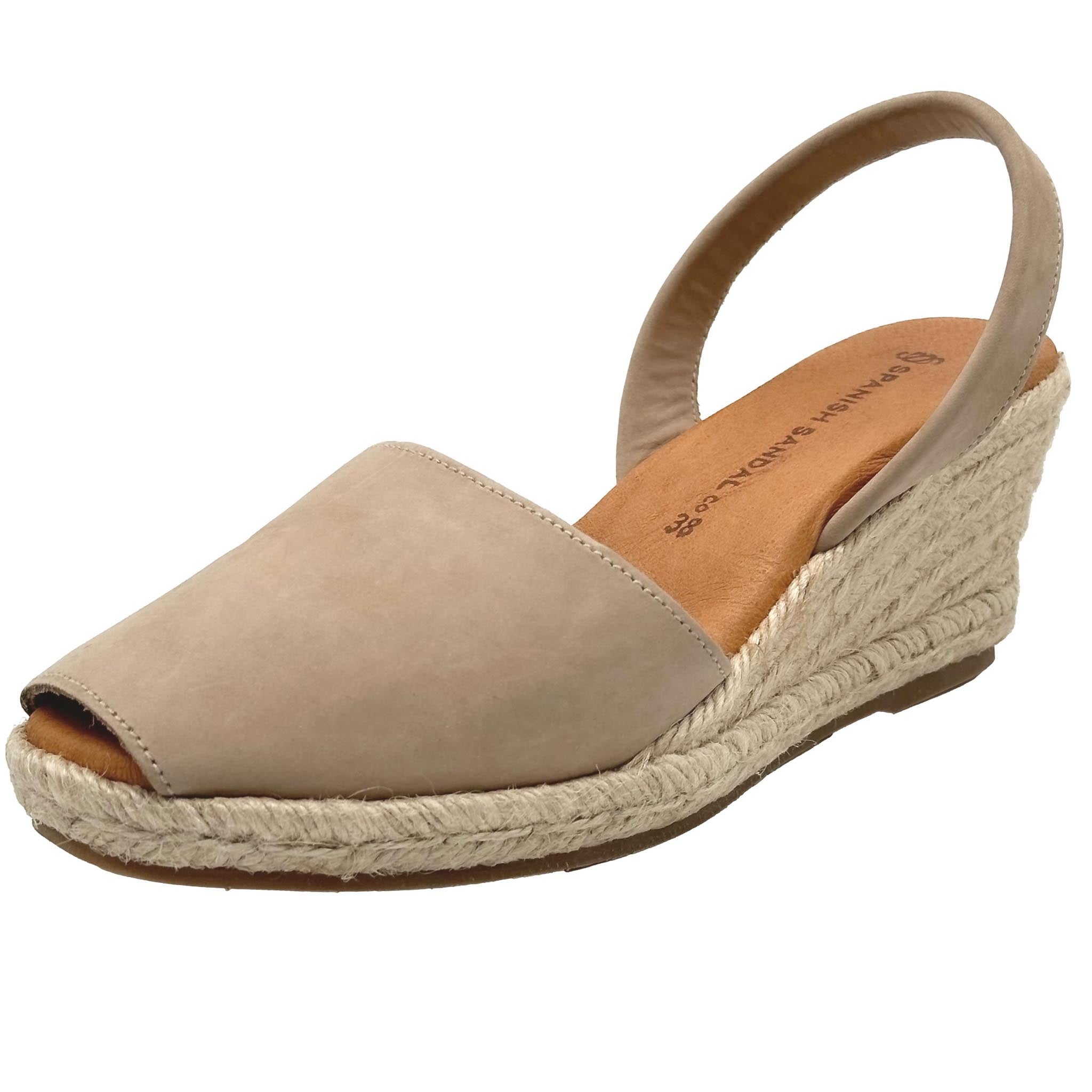 Ecru espadrille wedges
