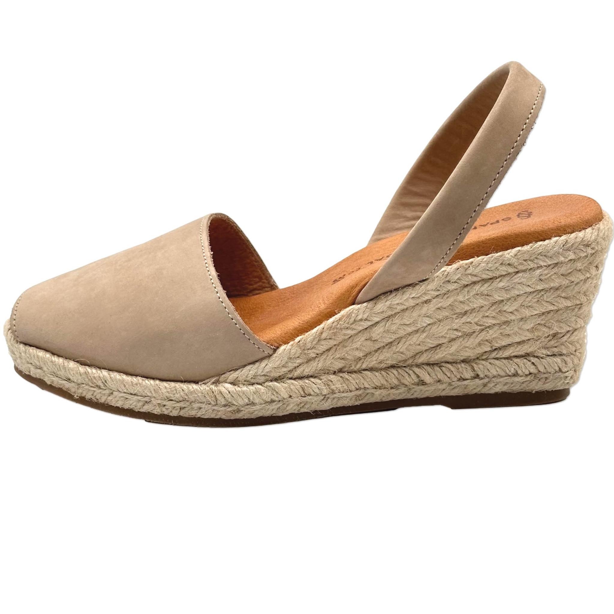 Ecru espadrille wedges