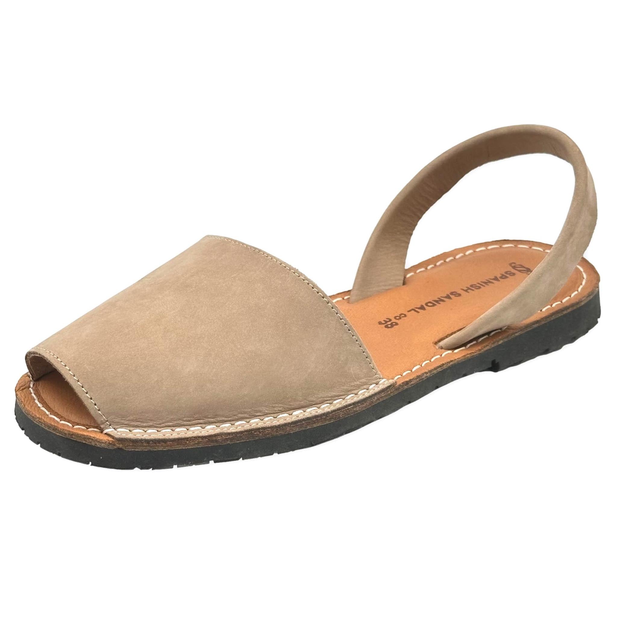 Ecru nubuck sandals