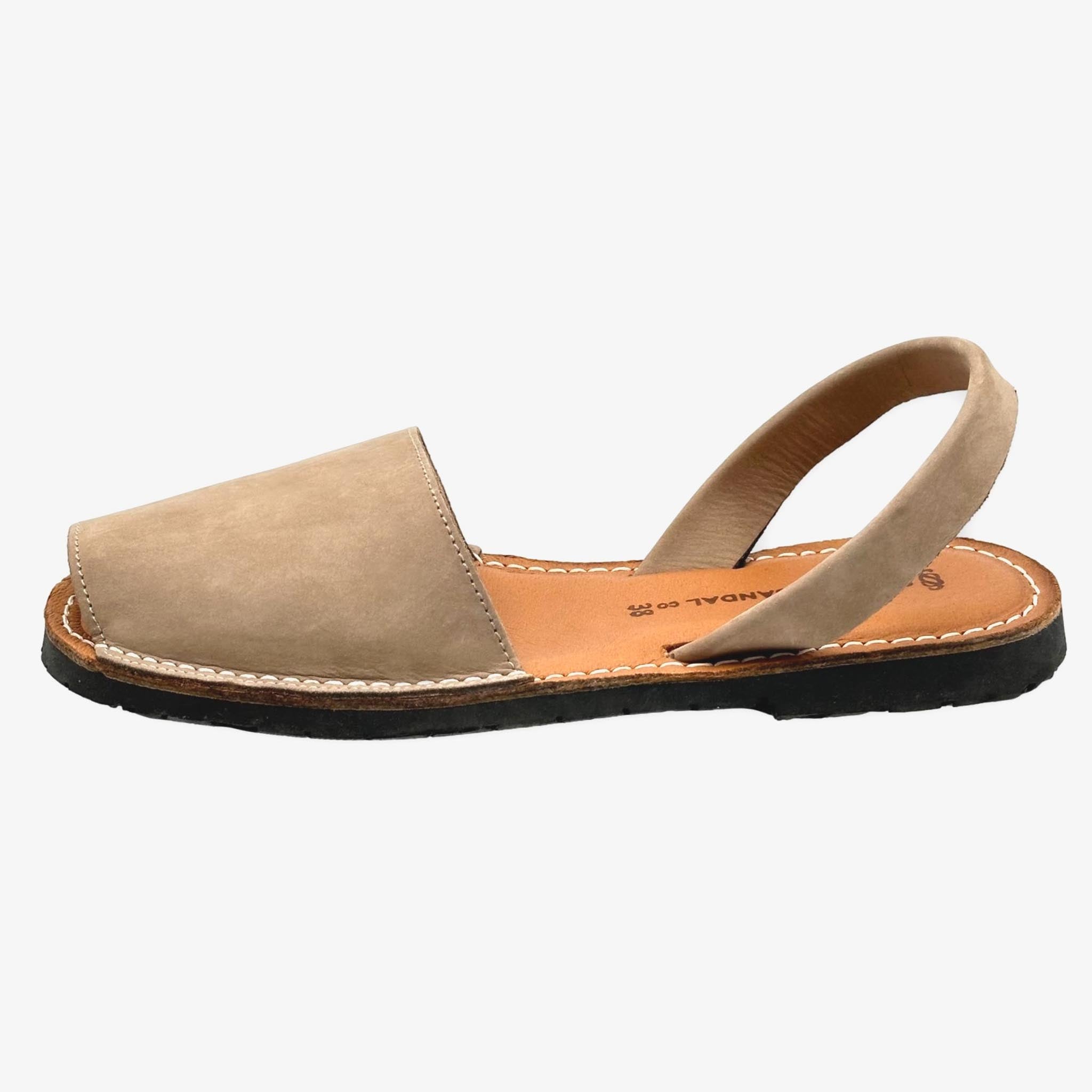 Ecru nubuck sandals