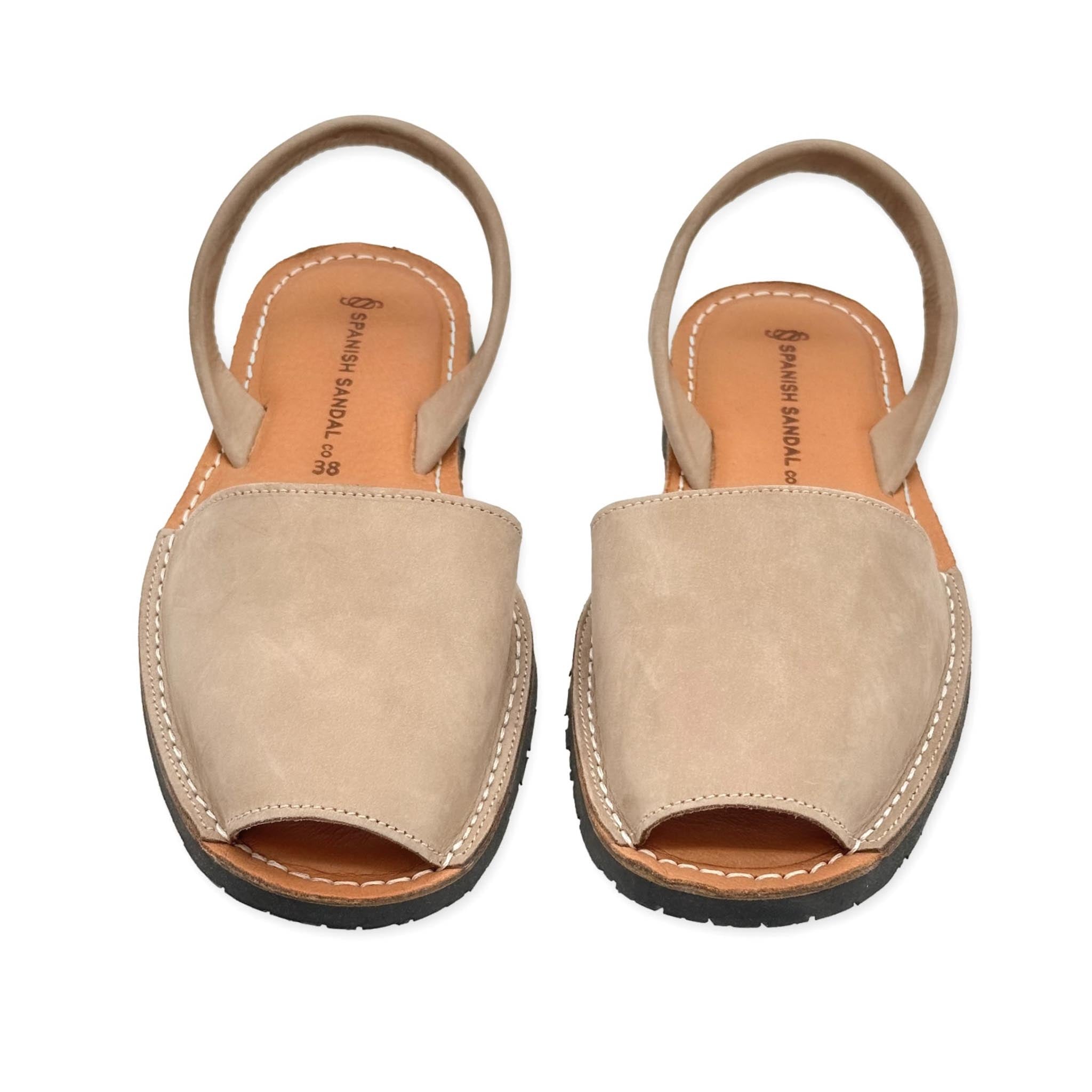 front facing classic sandals in ecru