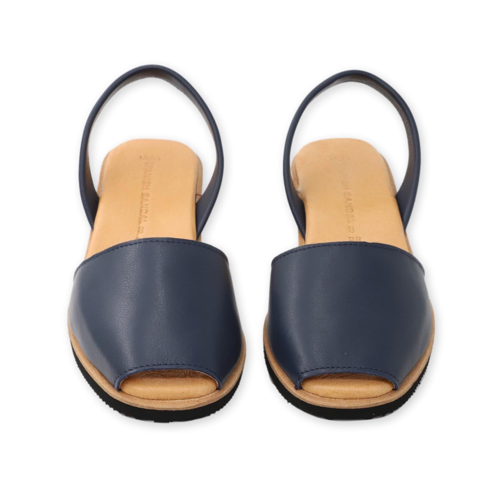Navy blue midi wedges