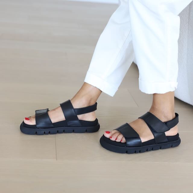 Black Ibiza sandals