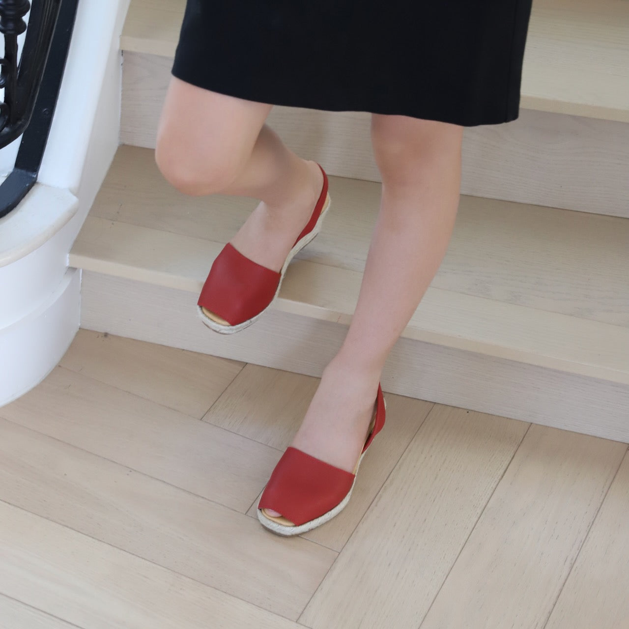 Red espadrille wedges