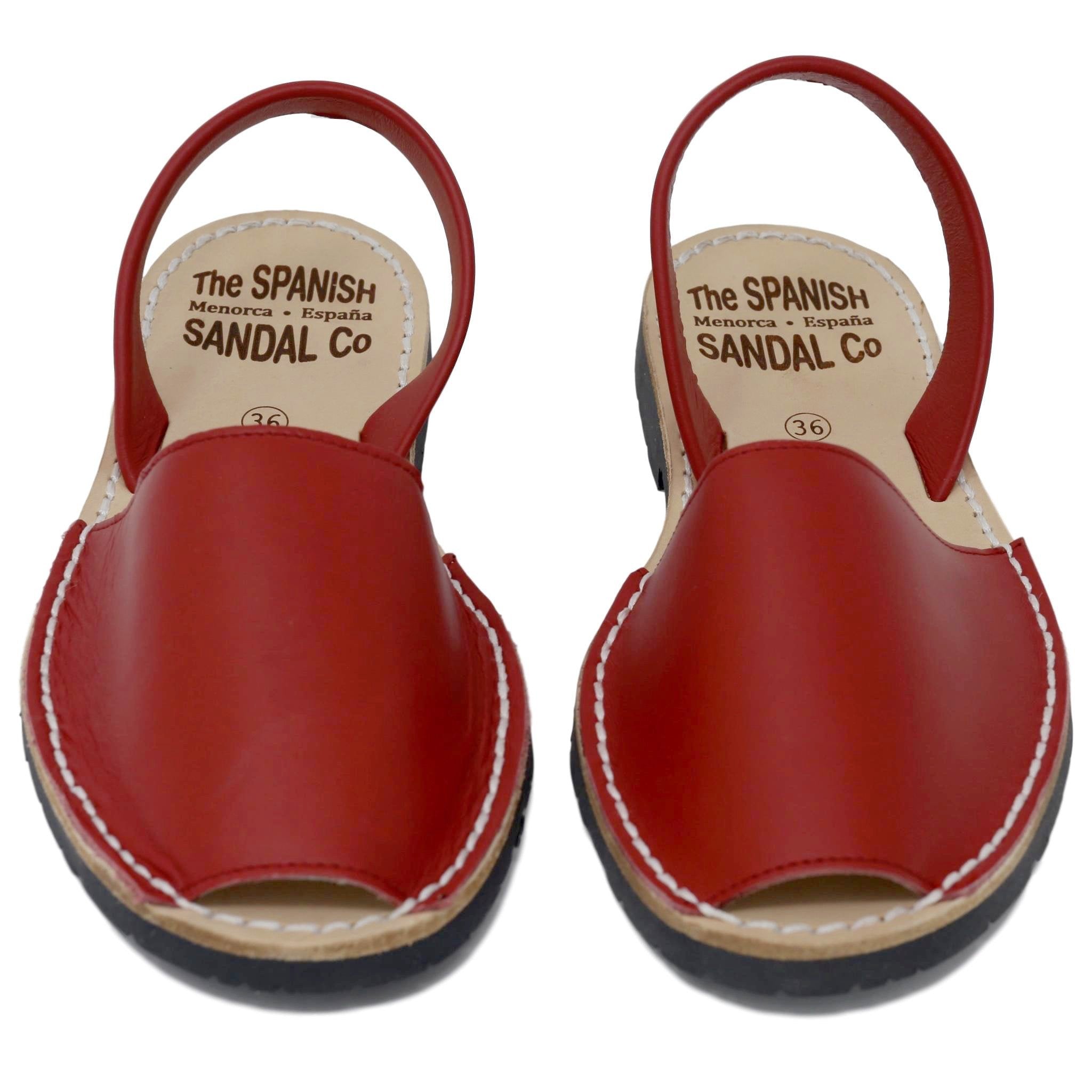 Classic red sandals  - front view