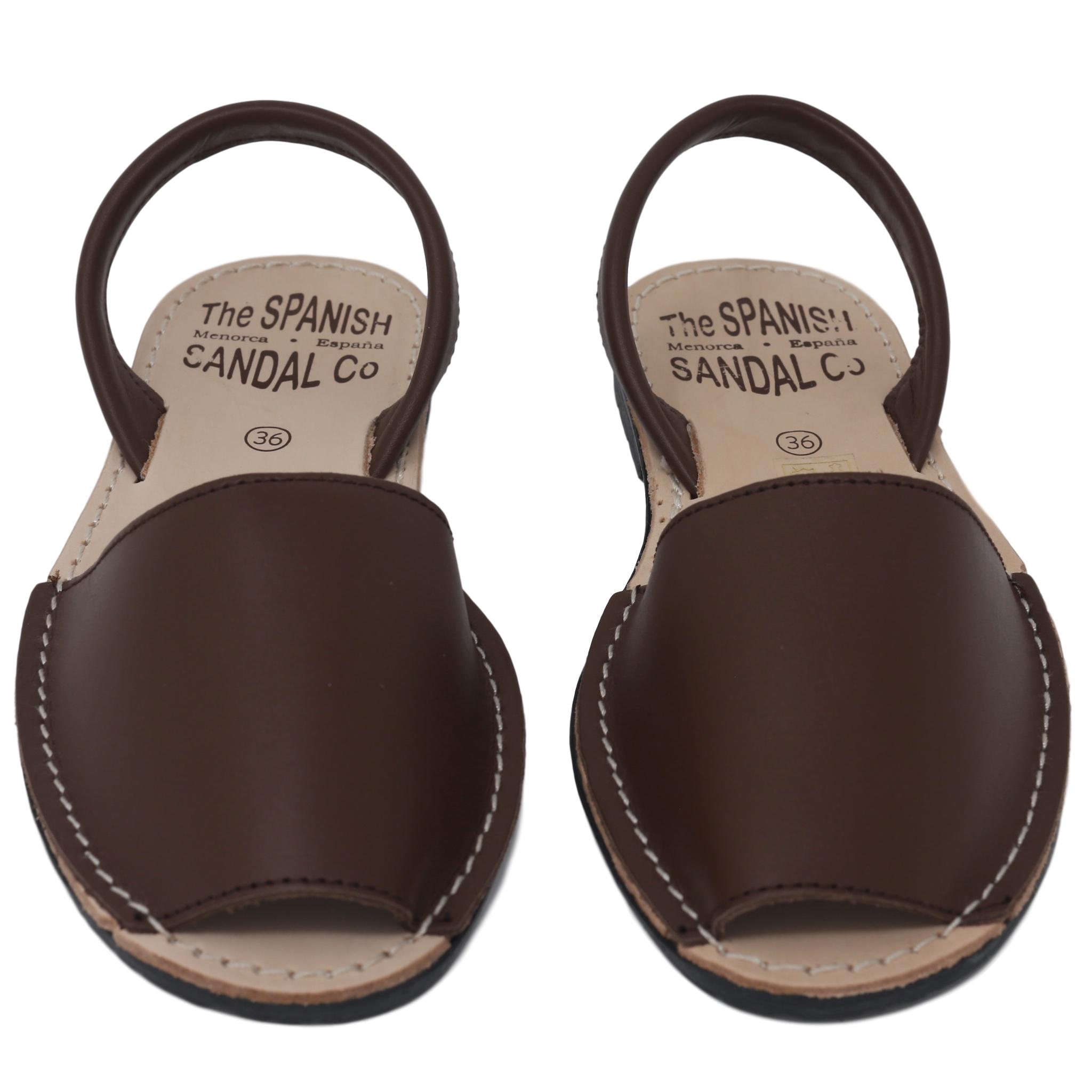 front facing classic sandals in brown