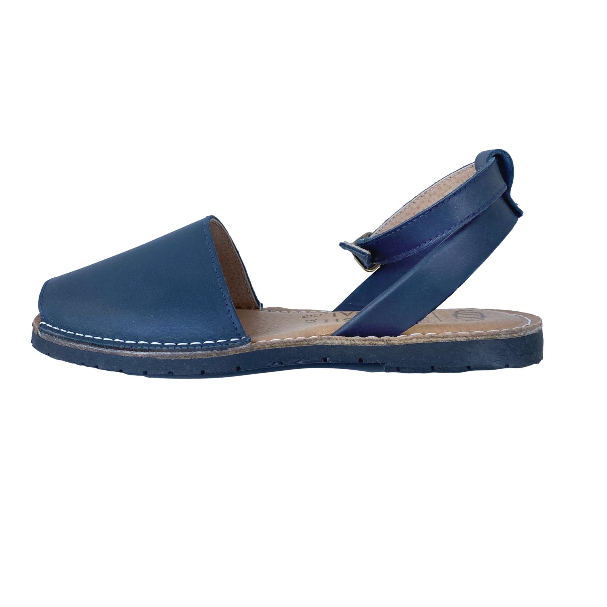 Navy blue sandals with strap