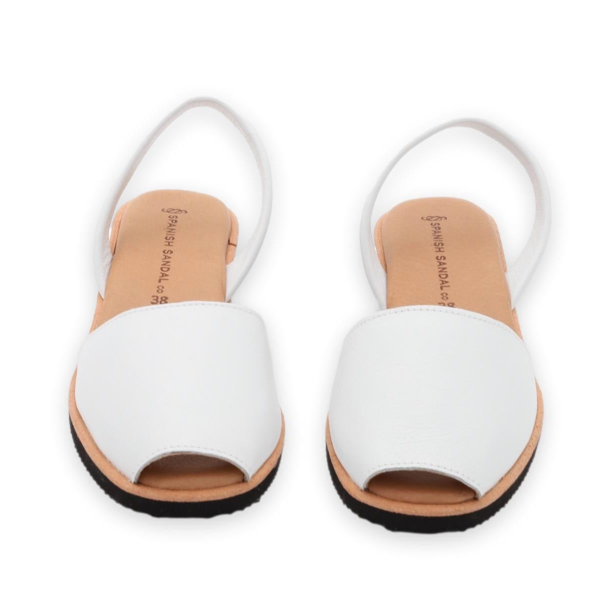 front facing midi wedge sandals in white