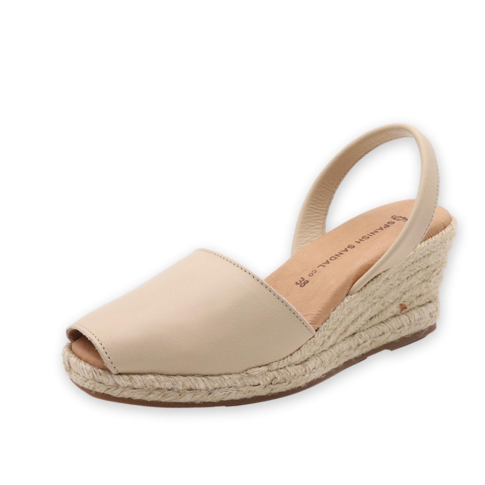 Latte espadrille wedges