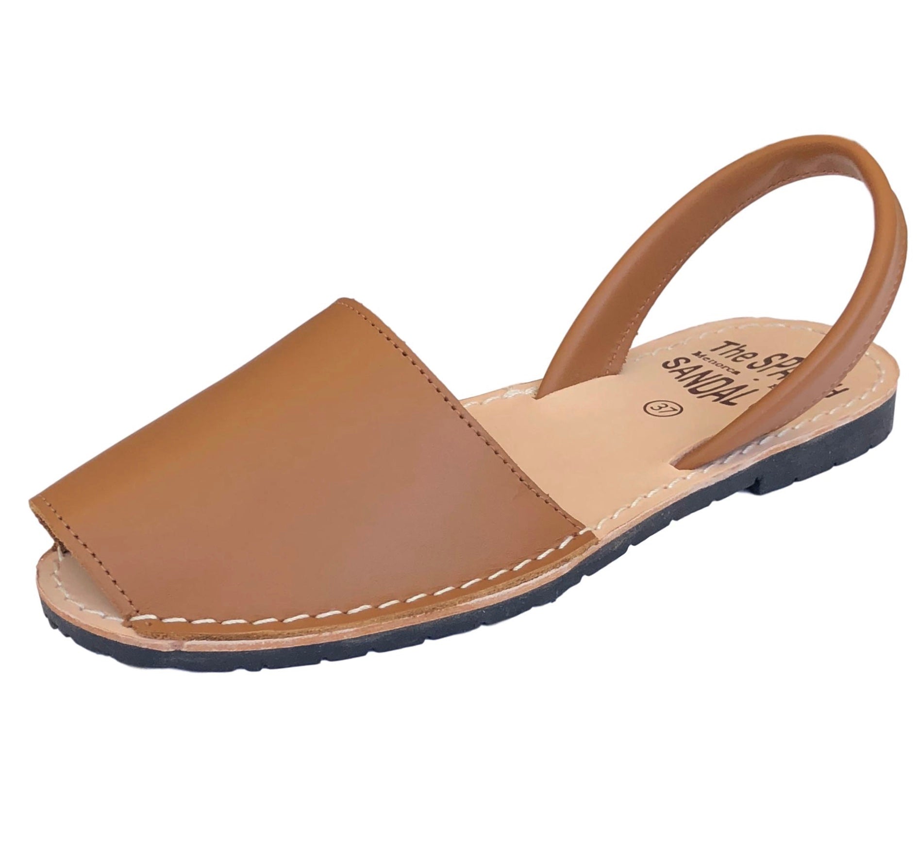 Camel classic Spanish sandals - diagonal view