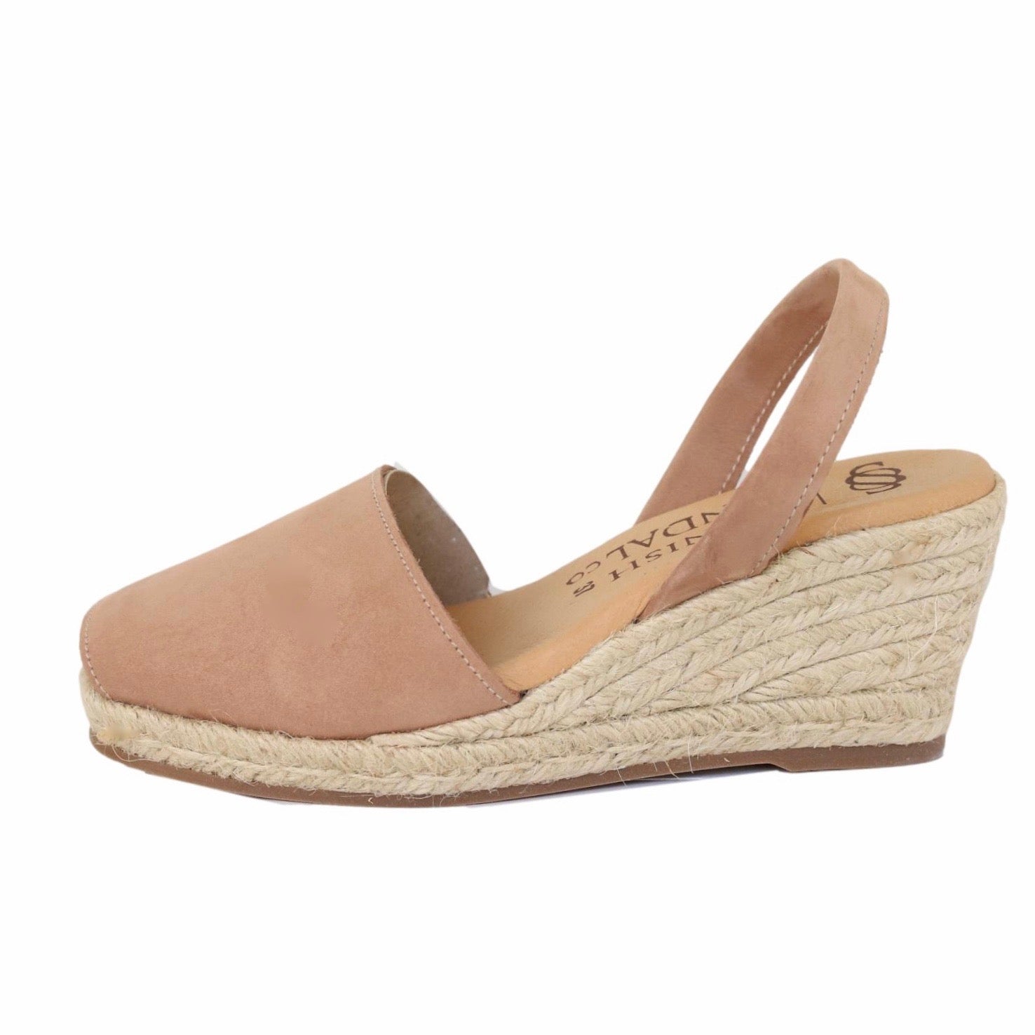 Tan nubuck espadrille wedges