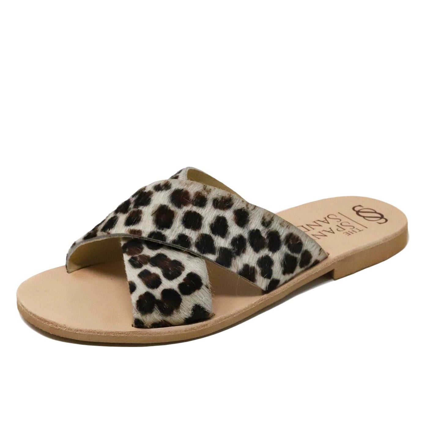 Canvas leopard slides sold size 7.5