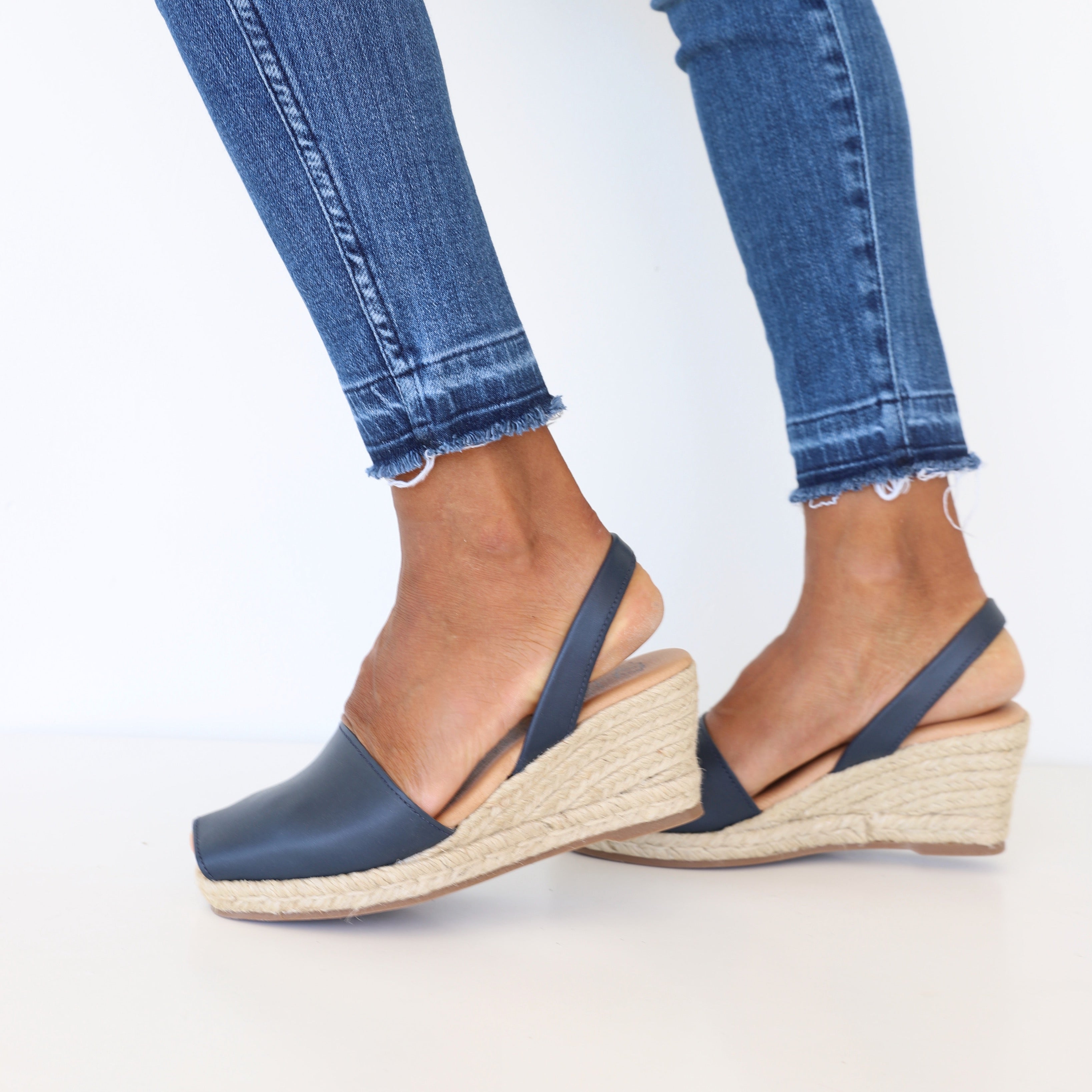 Navy hotsell low wedges