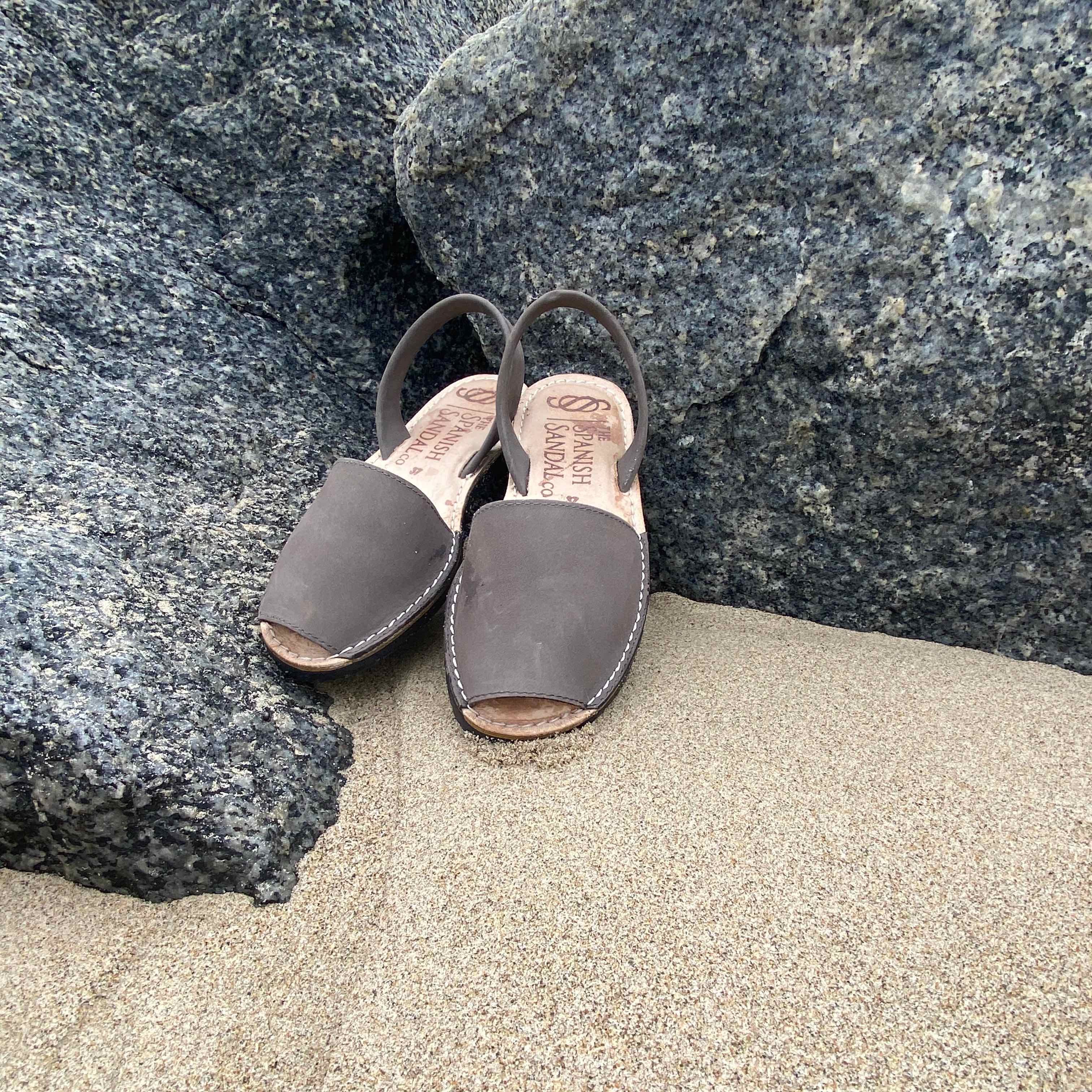 Classic Dark Grey nubuck sandals