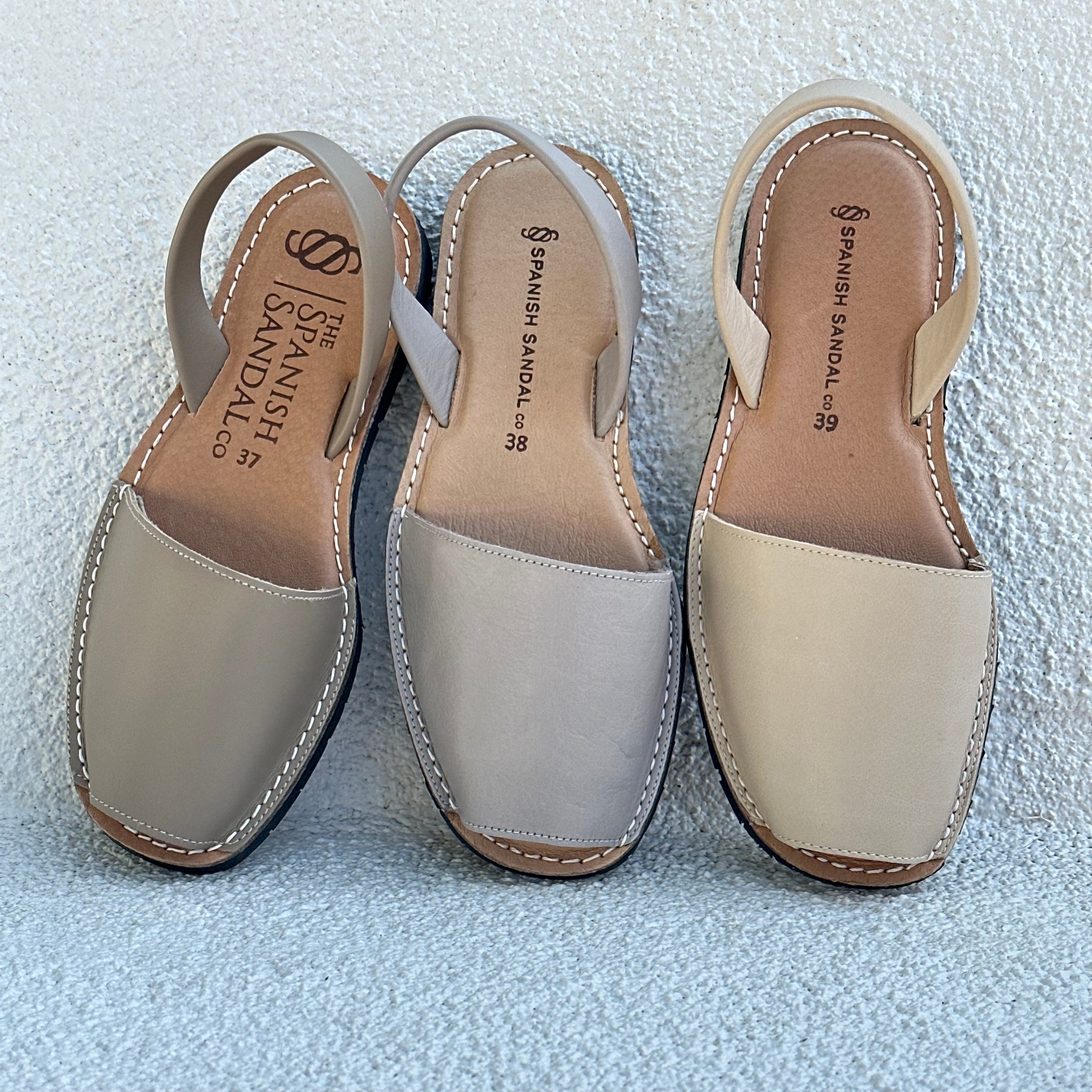 Classic soft grey sandals - The Spanish Sandal Company