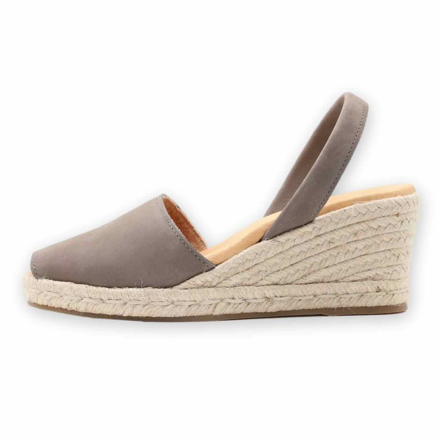 Dark grey espadrille wedges