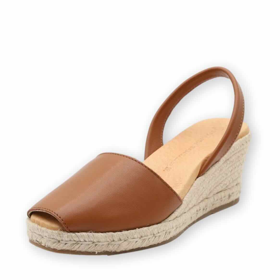 Dark Camel espadrille wedges