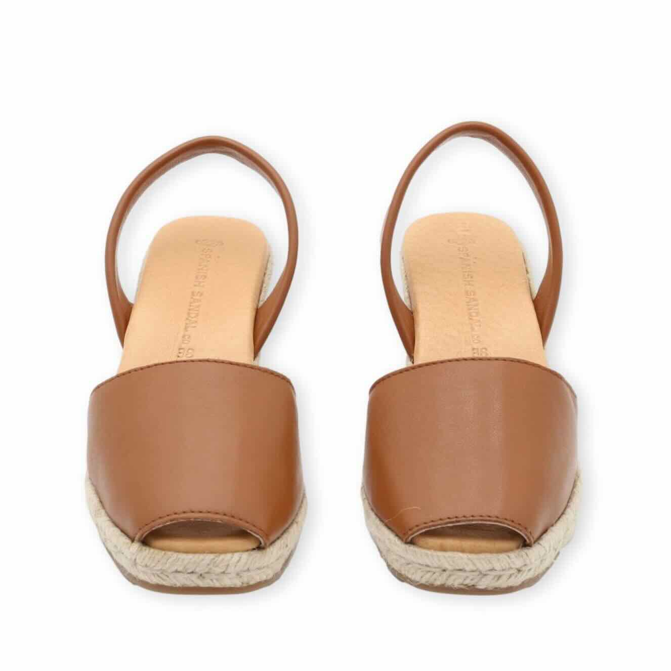 Dark Camel espadrille wedges