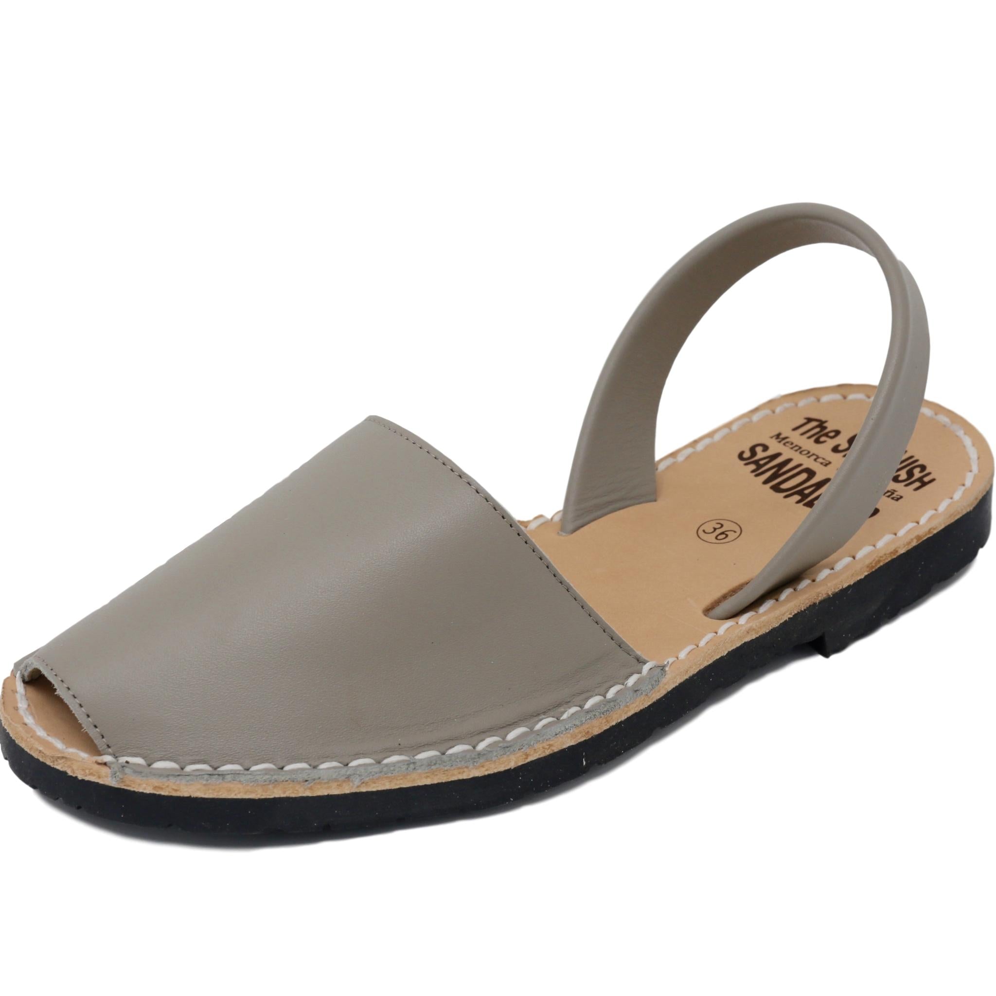 Classic taupe sandals - diagonal view