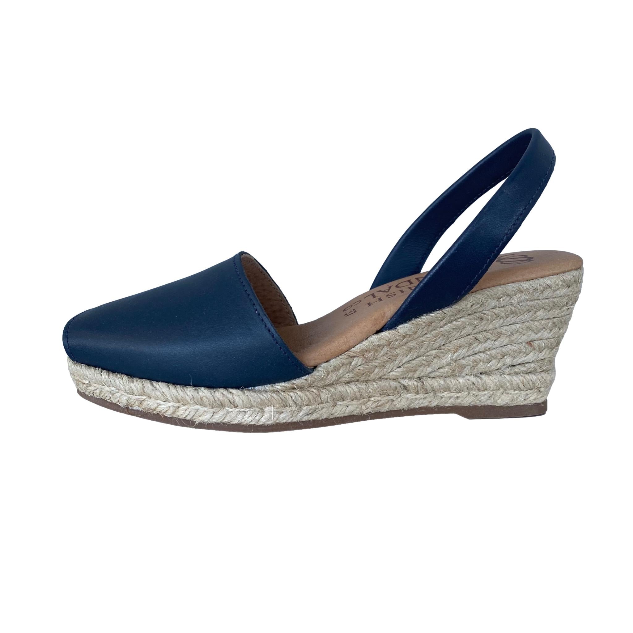 Womens navy hotsell wedge sandals