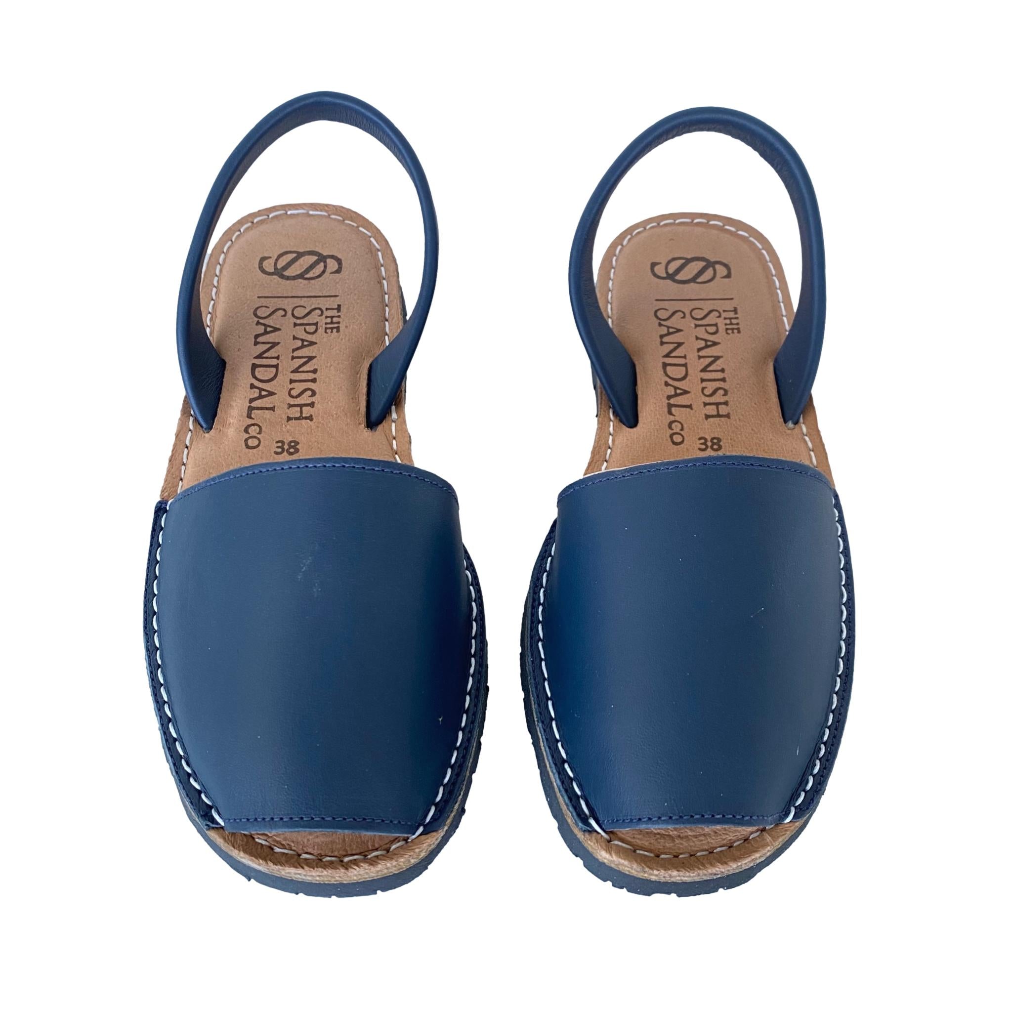 front facing classic sandals in navy