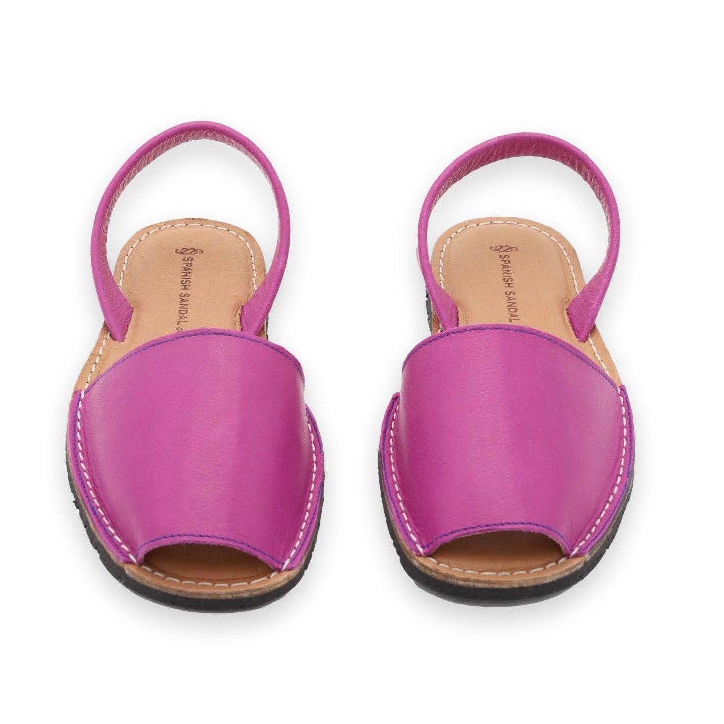 front facing classic sandals in purple
