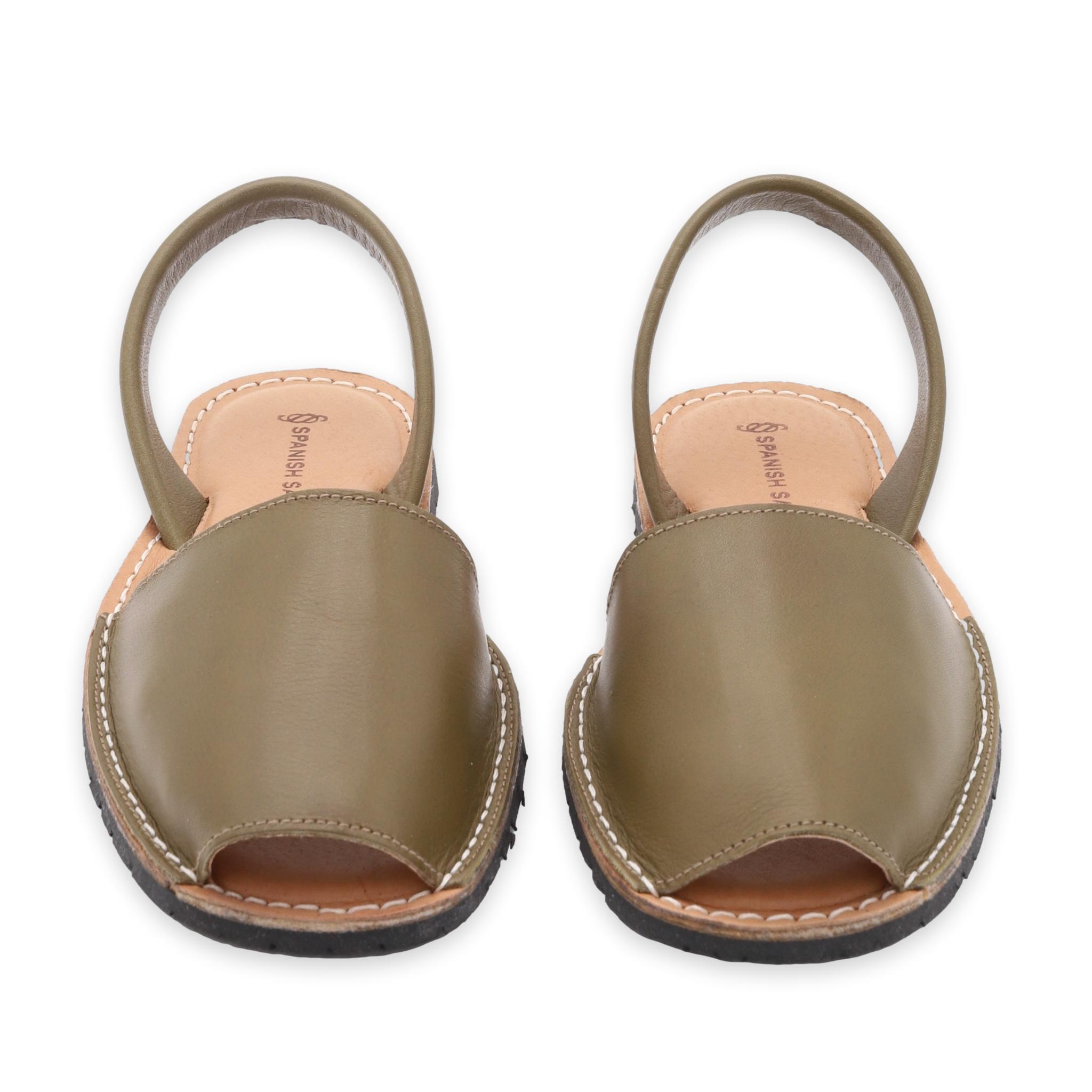 front facing classic sandals in olive