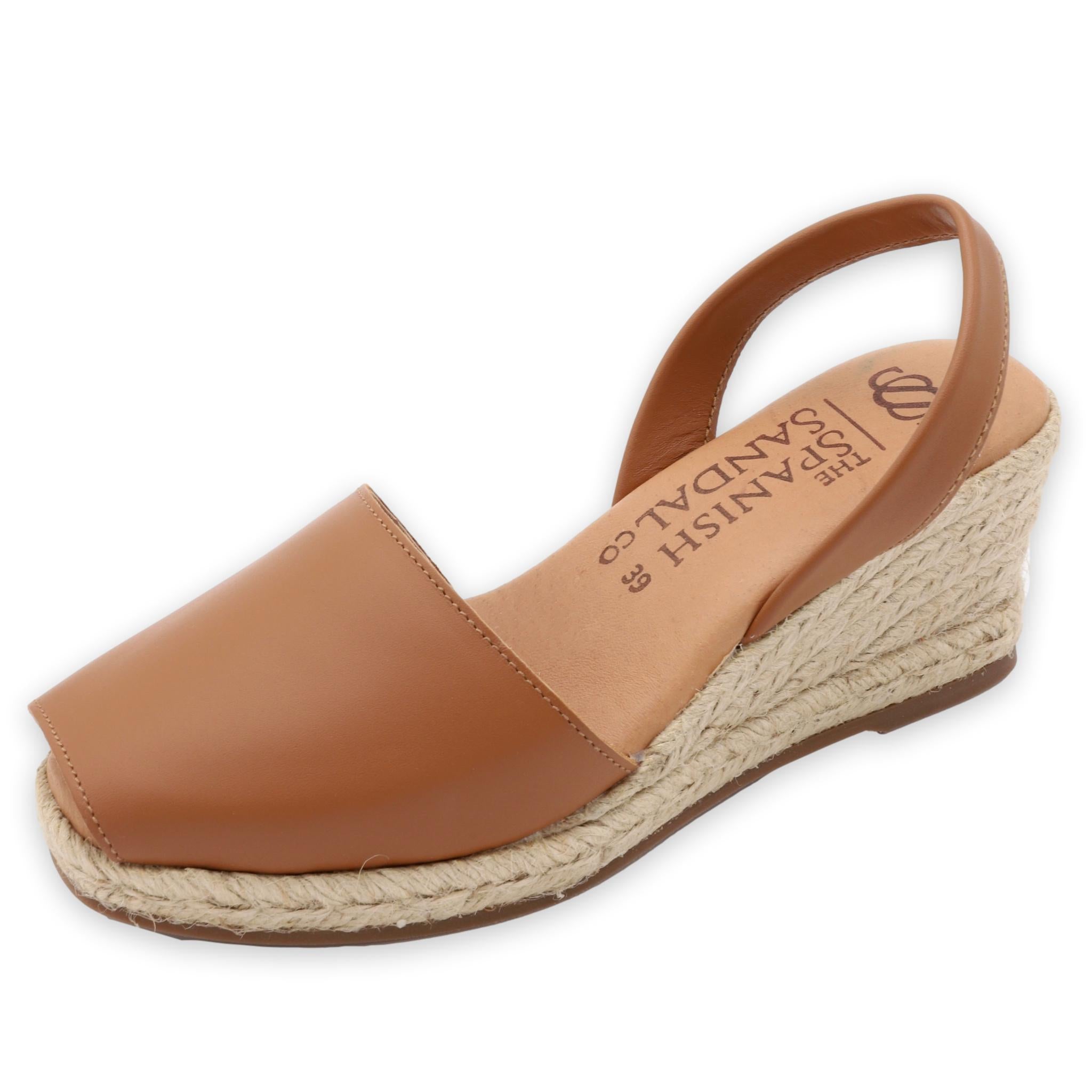 Tan leather deals espadrille sandals