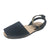 Dark blue sandals with ankle strap